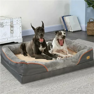 Jumbo Large Orthopedic Dog Bed Memory Foam Pet Sofa Couch Waterproof Elevated Cushion Warm Puppy Bolster Couch