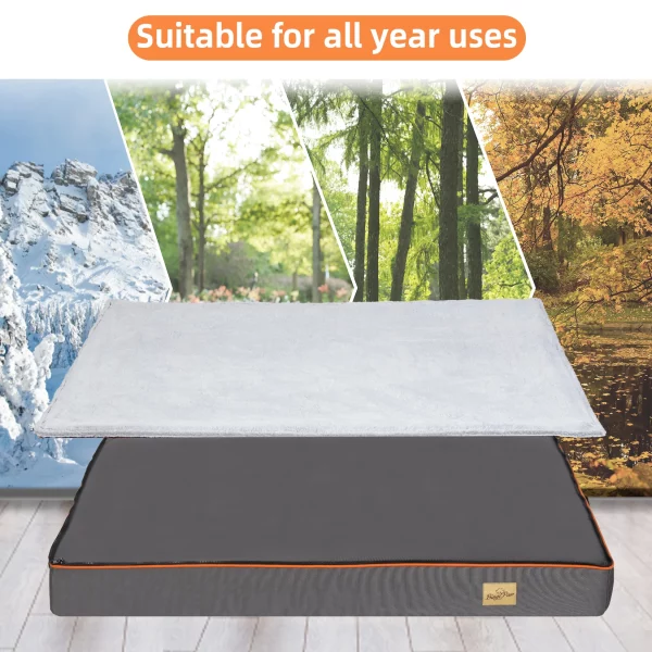 Dog bed with a removable cover, highlighting ease of cleaning