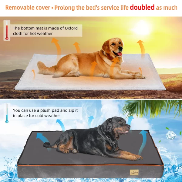 Bottom view of a dog bed showcasing its non-slip base