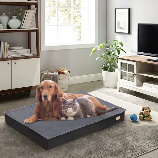 Underside of the dog bed showing the non-slip oxford cloth base