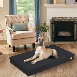 Washable dog bed for large dogs, orthopedic sponge foam pet bedding