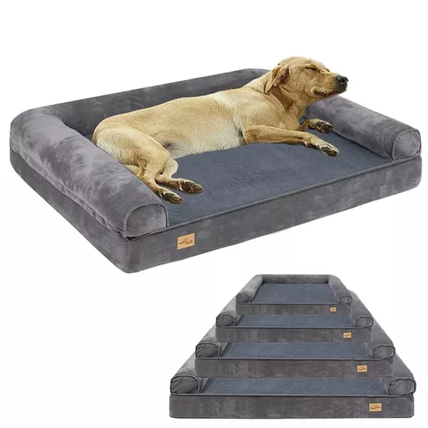 Waterproof dog bed, showing Oxford fabric cover and non-slip base