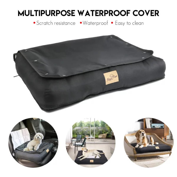 Side view of the plush cushioning on the dog car seat bed