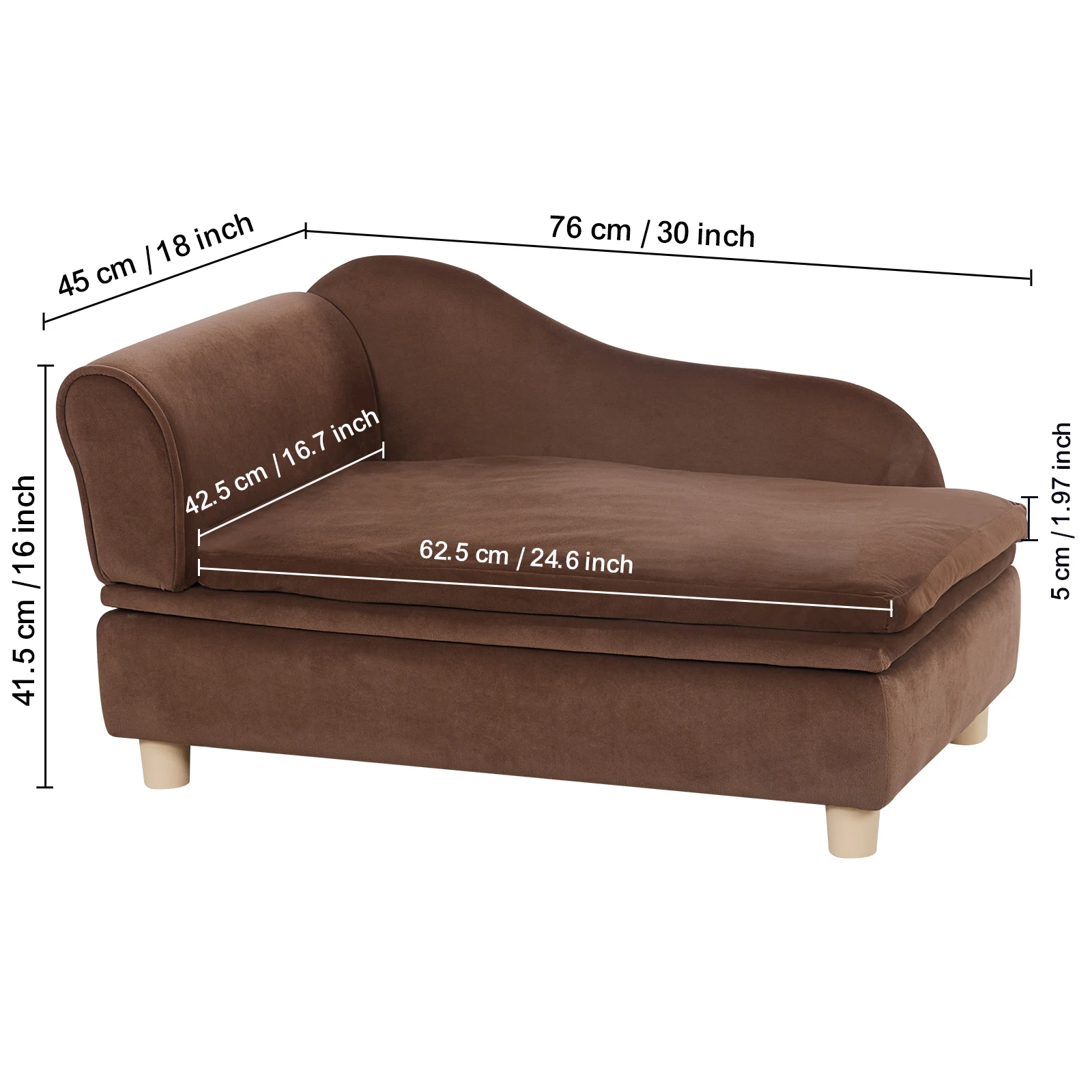 Brown 30x18x16 in