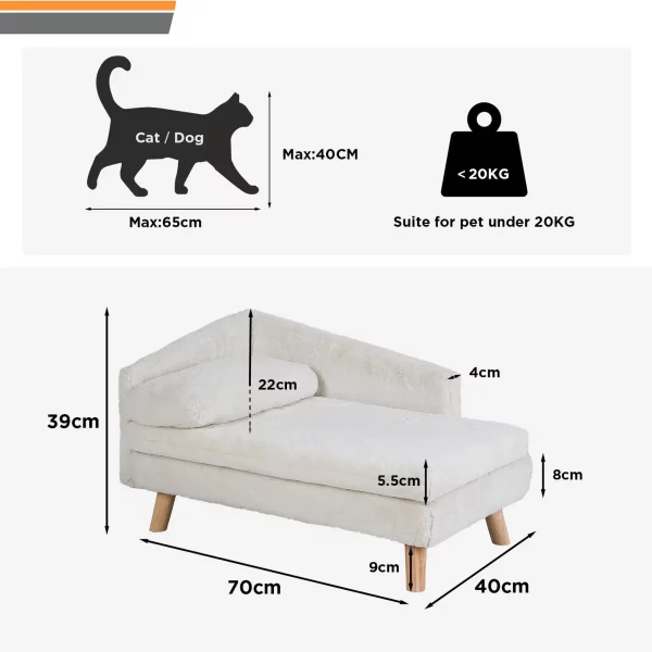 Close-up of elevated pet bed cushion detail