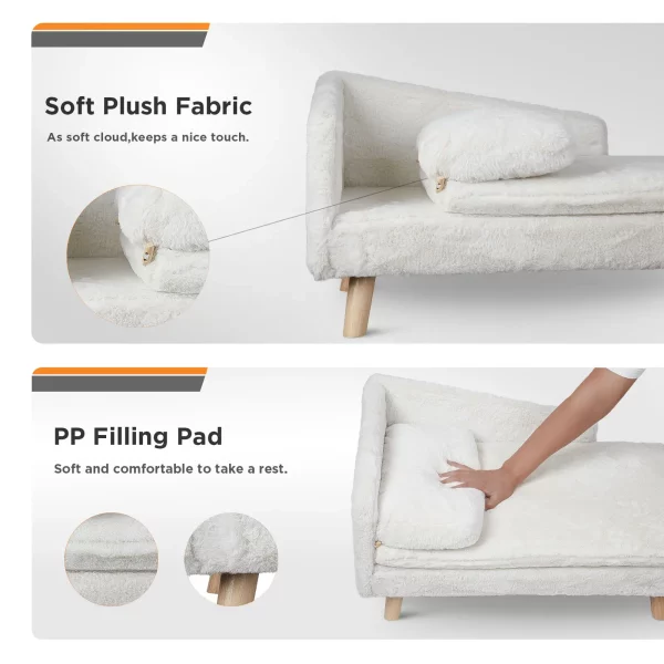 Medium elevated pet bed with cat resting