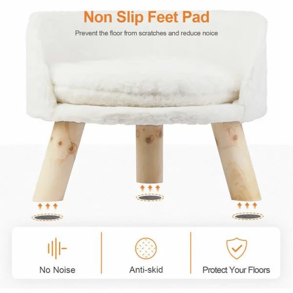 Plush fabric cat bed, soft pet nest, durable pet furniture