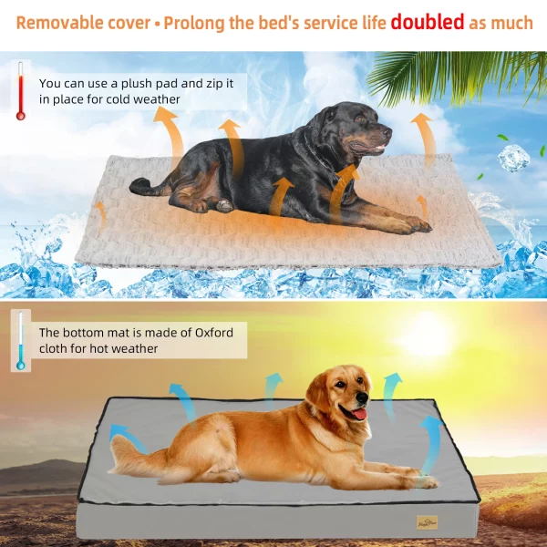 Handle grip for easy transport on the orthopedic dog bed