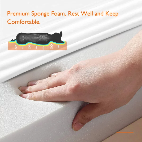 Easy-to-remove cover with zipper on the orthopedic dog bed