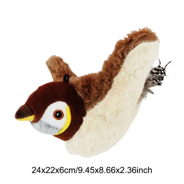 Flapping Sparrow Bird Cat Toy Interactive Flappy Bird Cat Toy Bird Toy Simulated Chirping Teasering Play Cat Stick