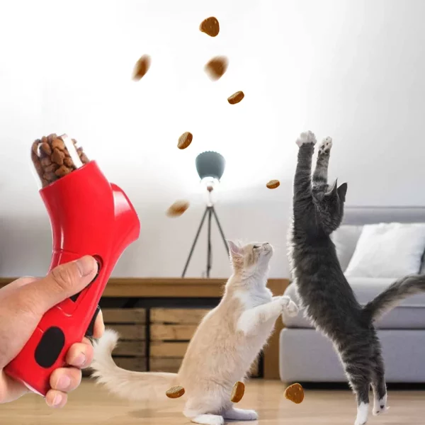 Close-up of interactive dog treat dispenser toy