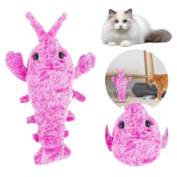 Side view of the electric dancing lobster pet toy