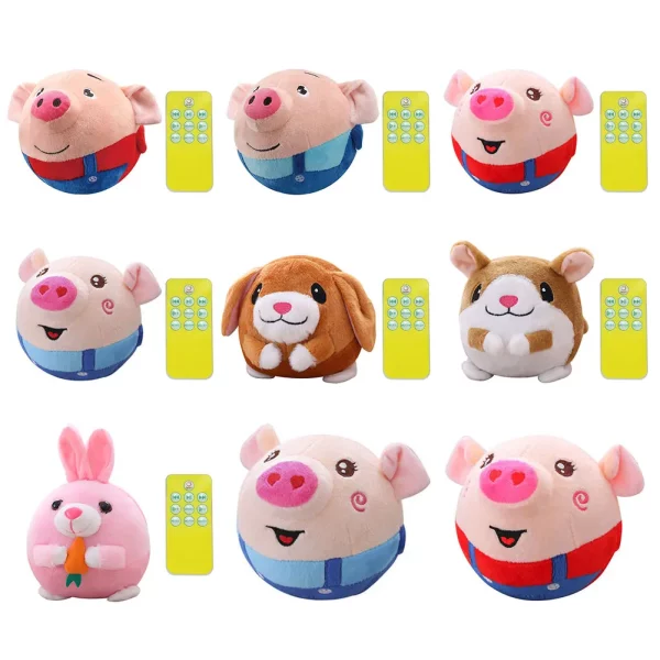 Plush pig toy with its washable cover