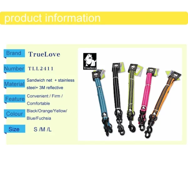 Close-up of the writable phone label integrated into the dog leash.