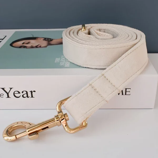 Detail of the zinc alloy buckle on a personalized dog collar, ready for engraving.
