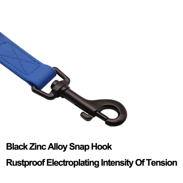 Yellow PVC dog leash showing its texture and width