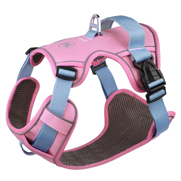 Mesh Breathable Dog Harness Nylon Reflective Dog Harnesses Vest Durable Pet Training Vest Adjustable for Small Medium