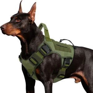 Adjustable No-Pull Tactical Dog Harness with Handle for Large Dogs - Reflective Military Vest for Labrador Retriever,