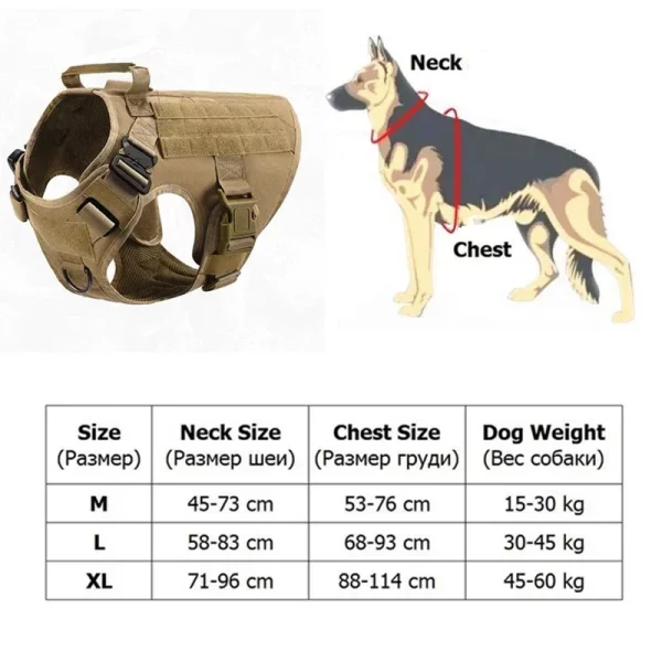 The complete tactical dog harness and leash set laid out