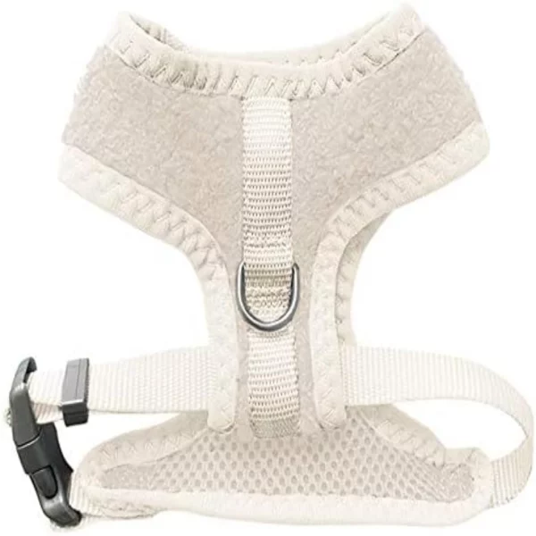 ® Cute Small Dog Harness with Velvet Leash Mesh Padded Vest Harness for Walking Small Medium Dogs and Cats, Medium