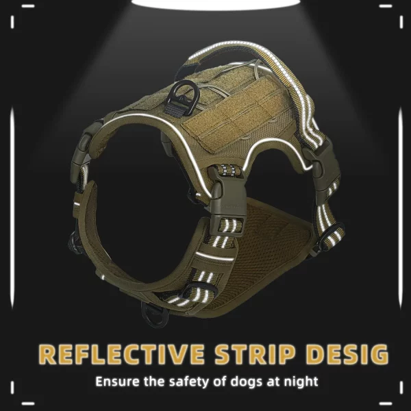 D-ring attachment point on adjustable tactical dog vest