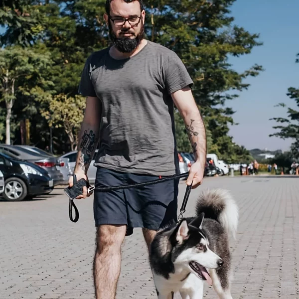 The 5-foot dog rope leash extended, showing its full length.