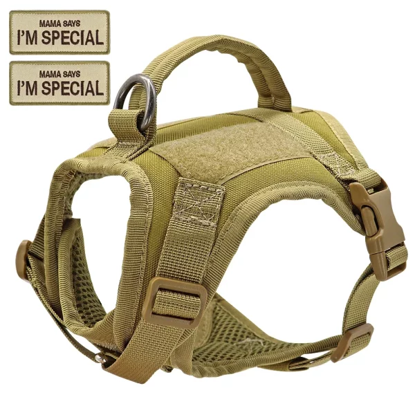 Nylon Cat Harness Vest with 2 Sticker Military Tactical Cats Harness With Handle Cats Small Dogs Pet Training Walking