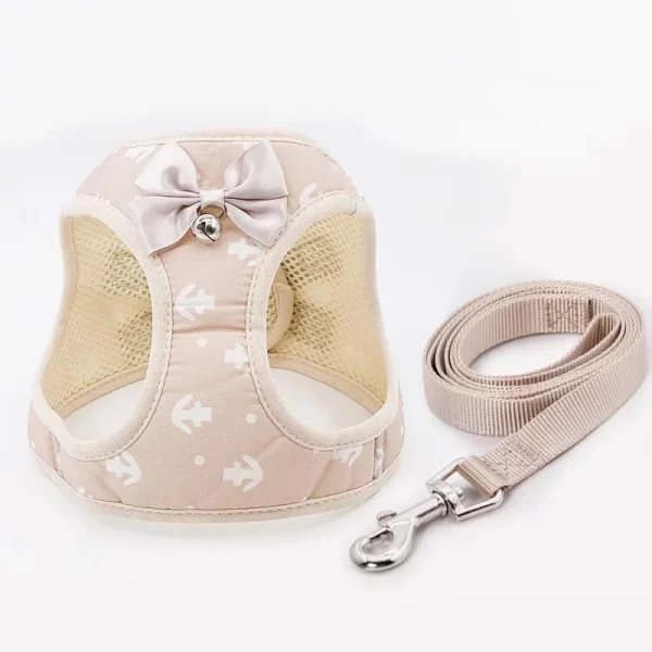 Breathable mesh fabric detail of cat harness