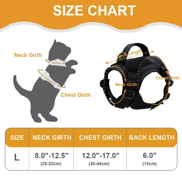 Detail of the padded interior of the tactical cat harness for comfort