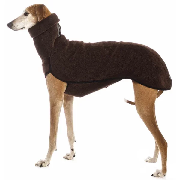 Back view of a large dog coat, showing full coverage and stitching detail