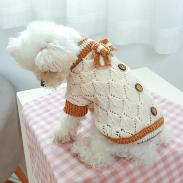 Back view of the pet sweater, highlighting the pullover design