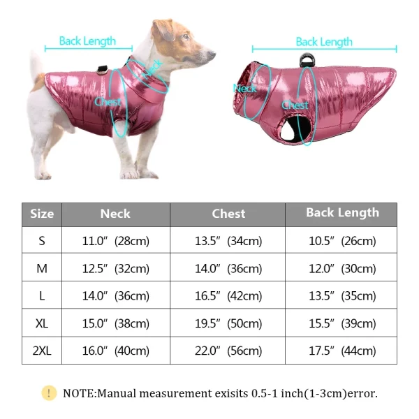 Dog sitting comfortably in a silver waterproof dog coat
