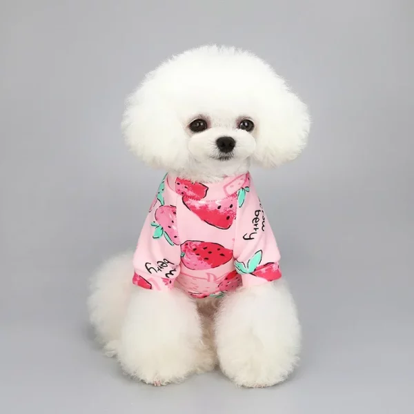 Small dog hoodie coat, side profile showing fit and comfort