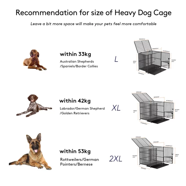 Heavy duty dog crate, close-up of double safety lock, secure enclosure