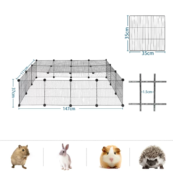 Customizable pet playpen setup for indoor exercise and training