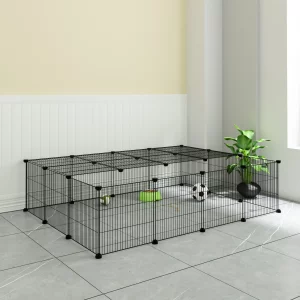DIY Pet Playpen Enclosure Rabbits Guinea Pigs Cages 147x111x37cm Puppy Kennel House Exercise Training Dogs, GERMANY