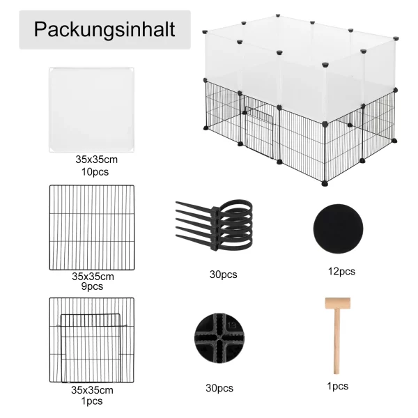 Pet playpen with a DIY configuration, showcasing its modularity and customisable design for pet owners.