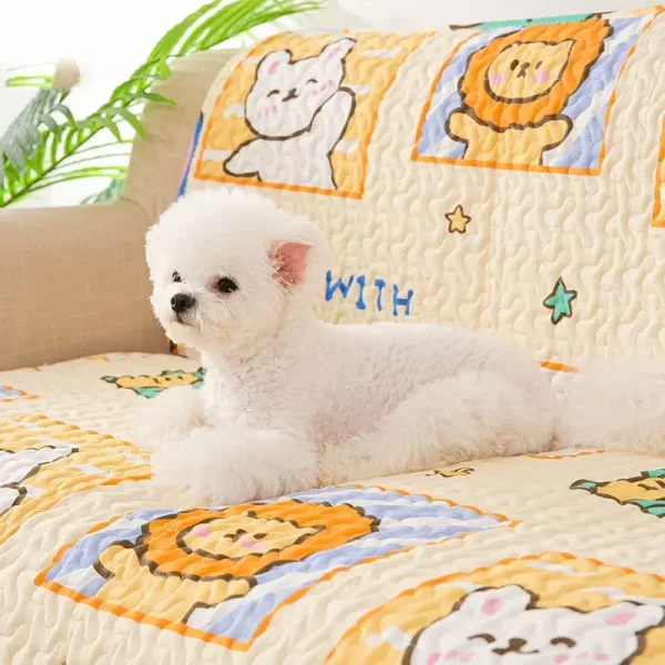 Dog mat folded to highlight its layered construction and thickness.