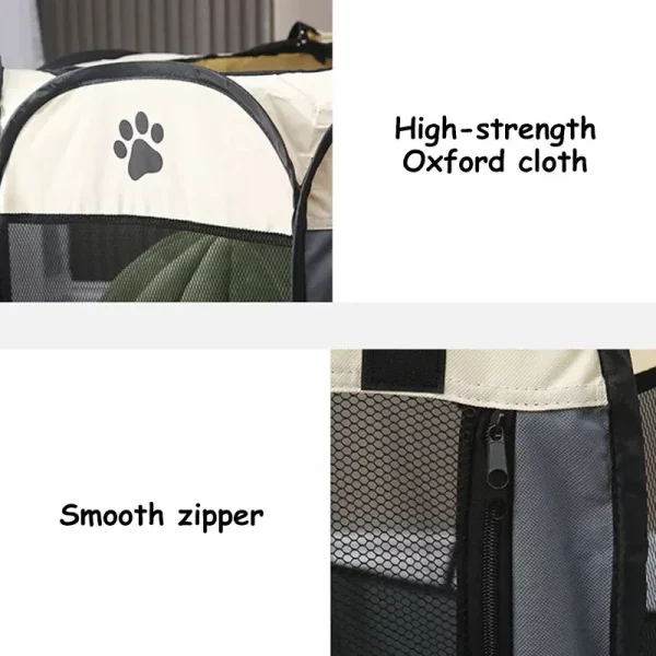 Dog tent house with roll-up door access