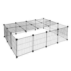 DIY Pet Playpen Enclosure 147x111x37cm Rabbits Guinea Pigs Cages Puppy Kennel House Exercise Training Kitten Dogs