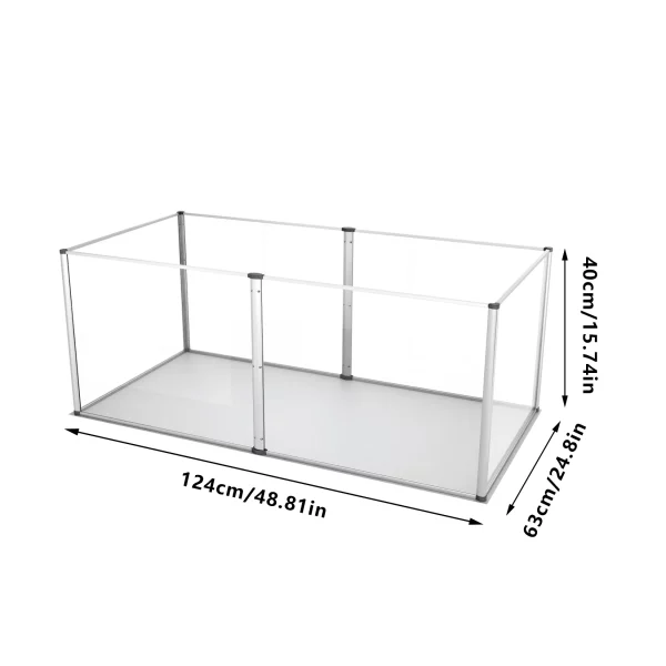 Acrylic pet playpen with guinea pigs inside