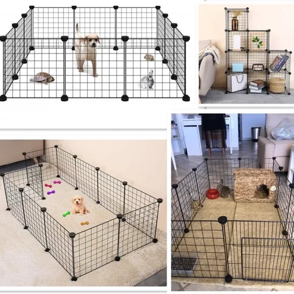 Cat resting inside a spacious DIY Pet Cat Cage
