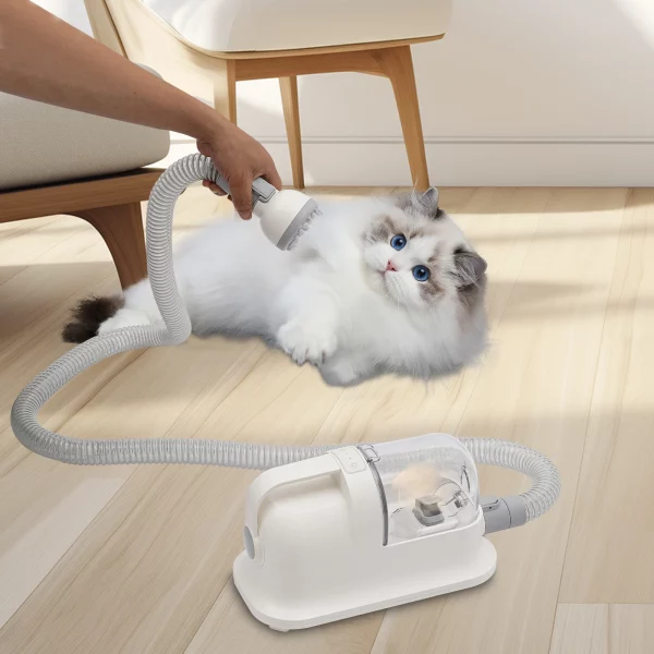Pet hair vacuum system unit with dust cup