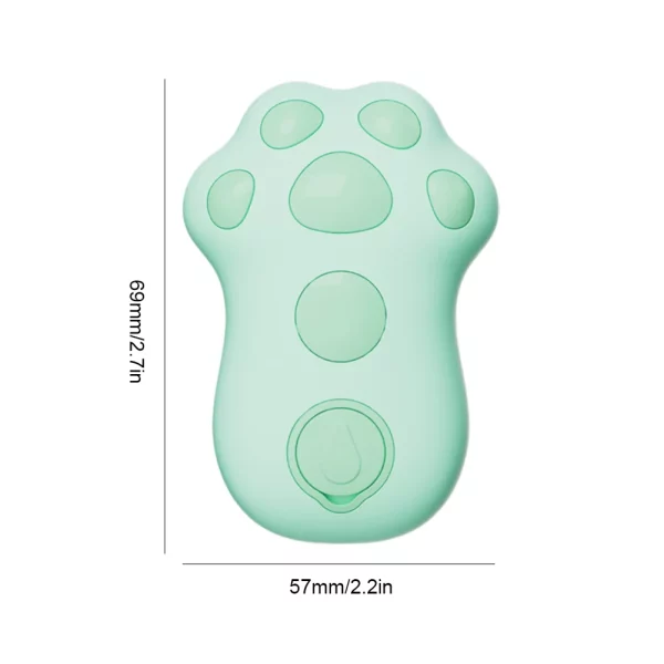 3-in-1 steamy pet grooming brush, demonstrating hair removal on pet fur
