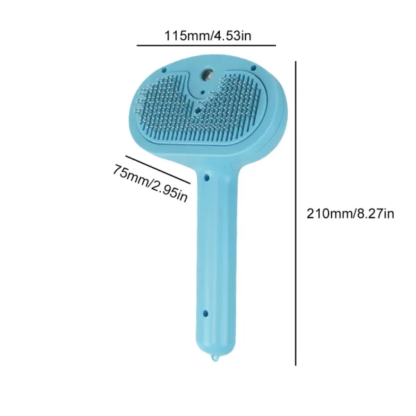 Cat steam brush highlighting its ergonomic handle design