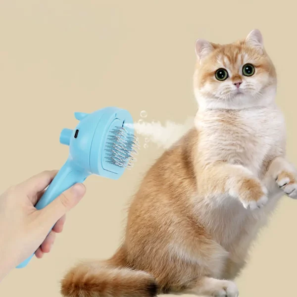 Cat steam brush demonstrating its multi-functionality