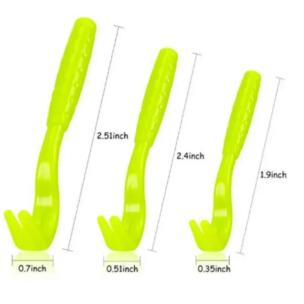Close-up of the 3-piece flea and tick remover set in various colours.