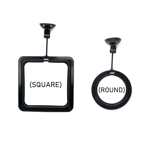 Close-up of round aquarium fish feeder ring