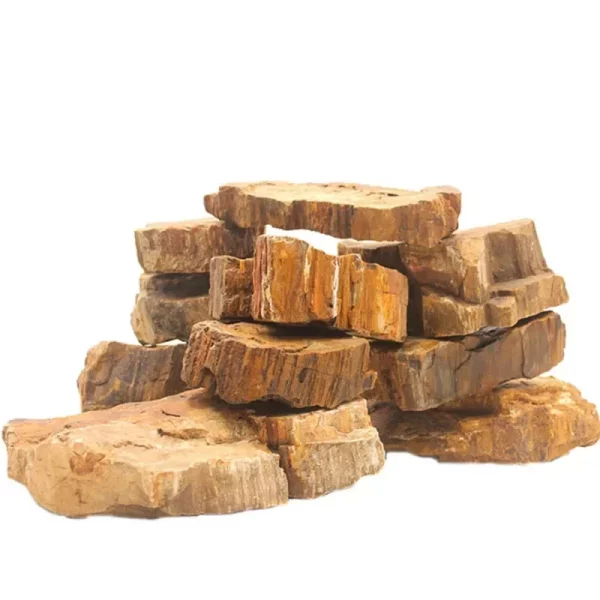 500g 1000g Natural Aquarium Decor Stone Rockery Landscaping Fish Tank Stone Decoration, about 500g, Yellow, korea