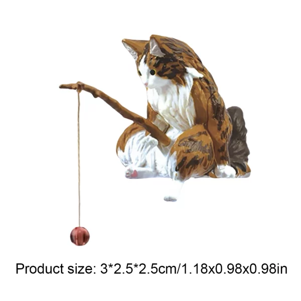 Fishing cat figure shown in an aquarium setting.